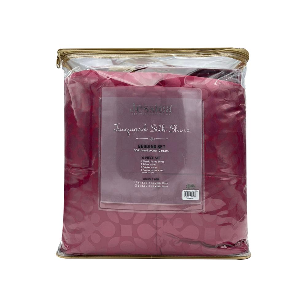 ชุดผ้าปูที่นอน 6 ฟุต 6 ชิ้น JESSICA SILKSHINE 22033QS737