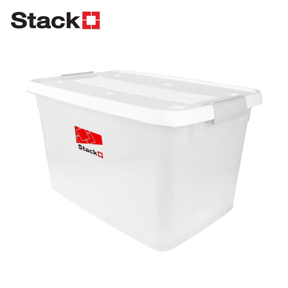 กล่องเก็บของ STACKO 6644 50 ลิตร 59.5x38.2x28 ซม. สีขาว_0