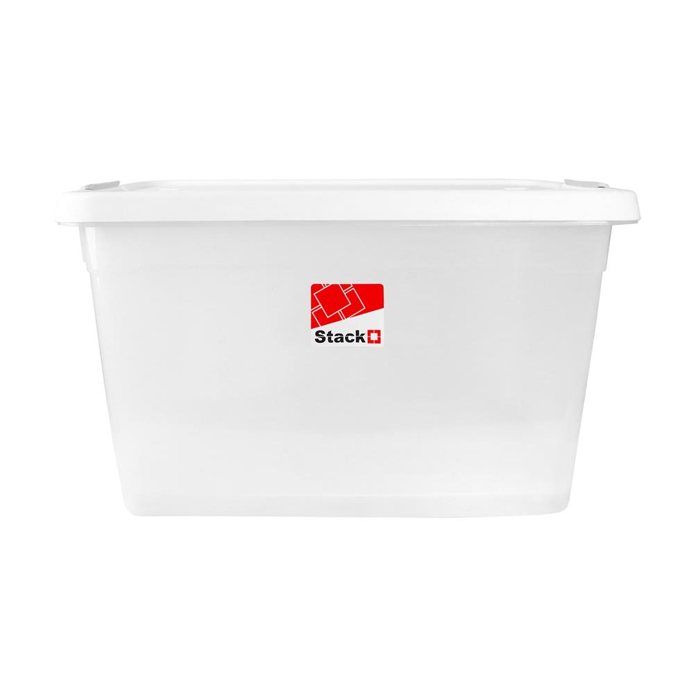 กล่องเก็บของ STACKO 6644 50 ลิตร 59.5x38.2x28 ซม. สีขาว