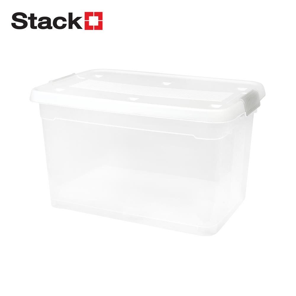 กล่องเก็บของ STACKO 6645 100 ลิตร 73x49x43 ซม. สีขาว