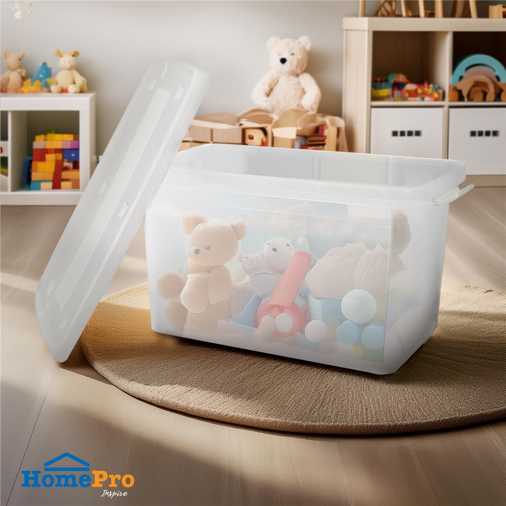 กล่องเก็บของ STACKO 6645 100 ลิตร 73x49x43 ซม. สีขาว