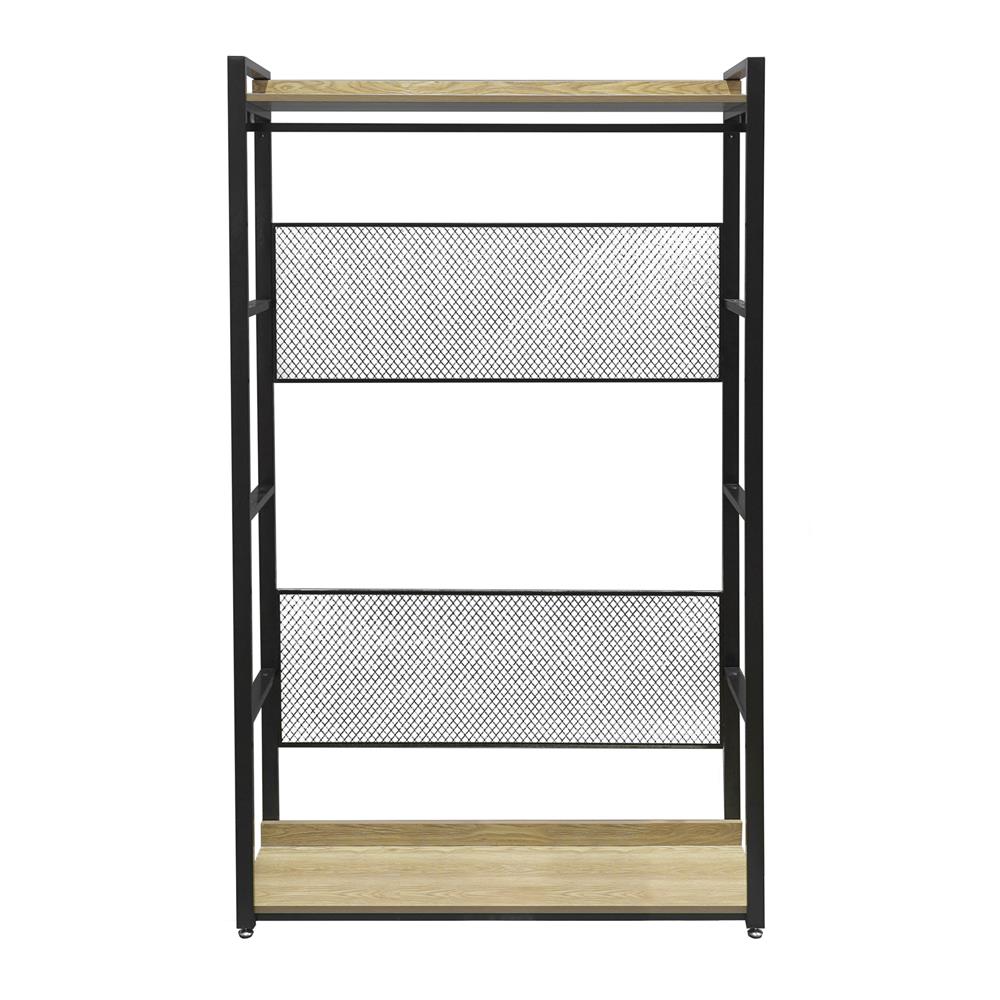 ตู้เสื้อผ้า 1 ราวแขวน FURDINI PLANK 120 ซม. สีน้ำตาล/ดำ