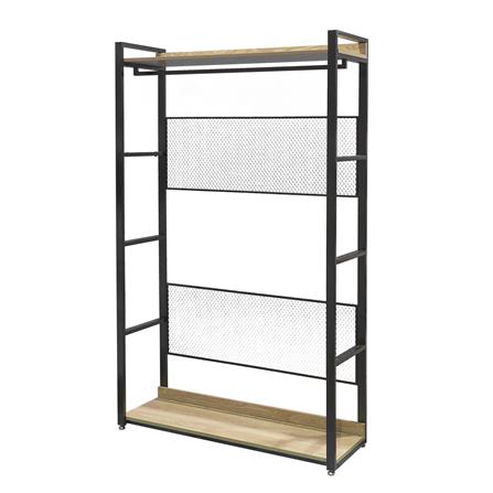 ตู้เสื้อผ้า 1 ราวแขวน FURDINI PLANK 120 ซม. สีน้ำตาล/ดำ