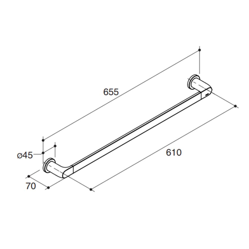 ราวแขวนผ้า KOHLER K-97495T-AF สีทอง