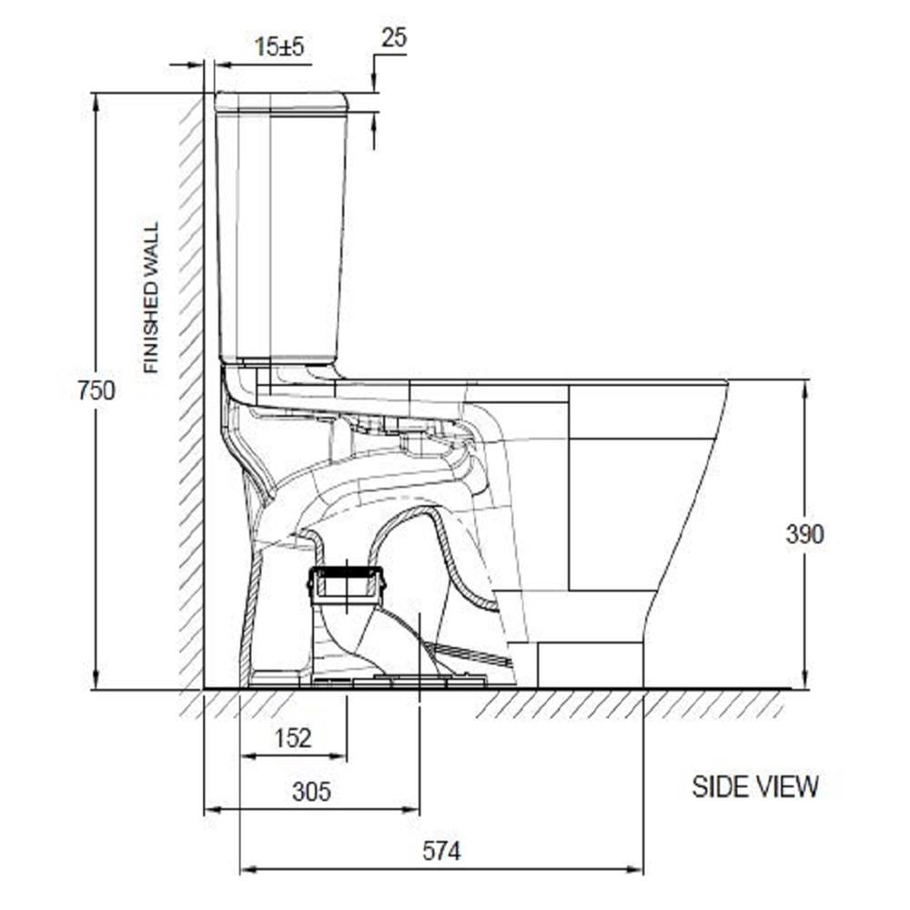 สุขภัณฑ์ 2 ชิ้น AMERICAN STANDARD 2133SC-WT-0 3/4.5 ลิตร สีขาว