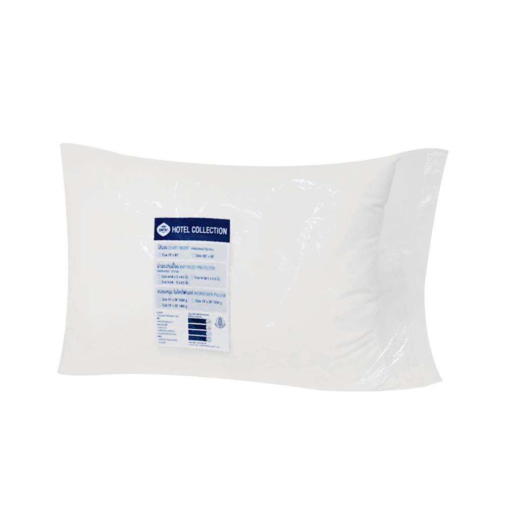 หมอนหนุน ขนเป็ดเทียม SWENY HOTEL 1000G 19x29 นิ้ว สีขาว