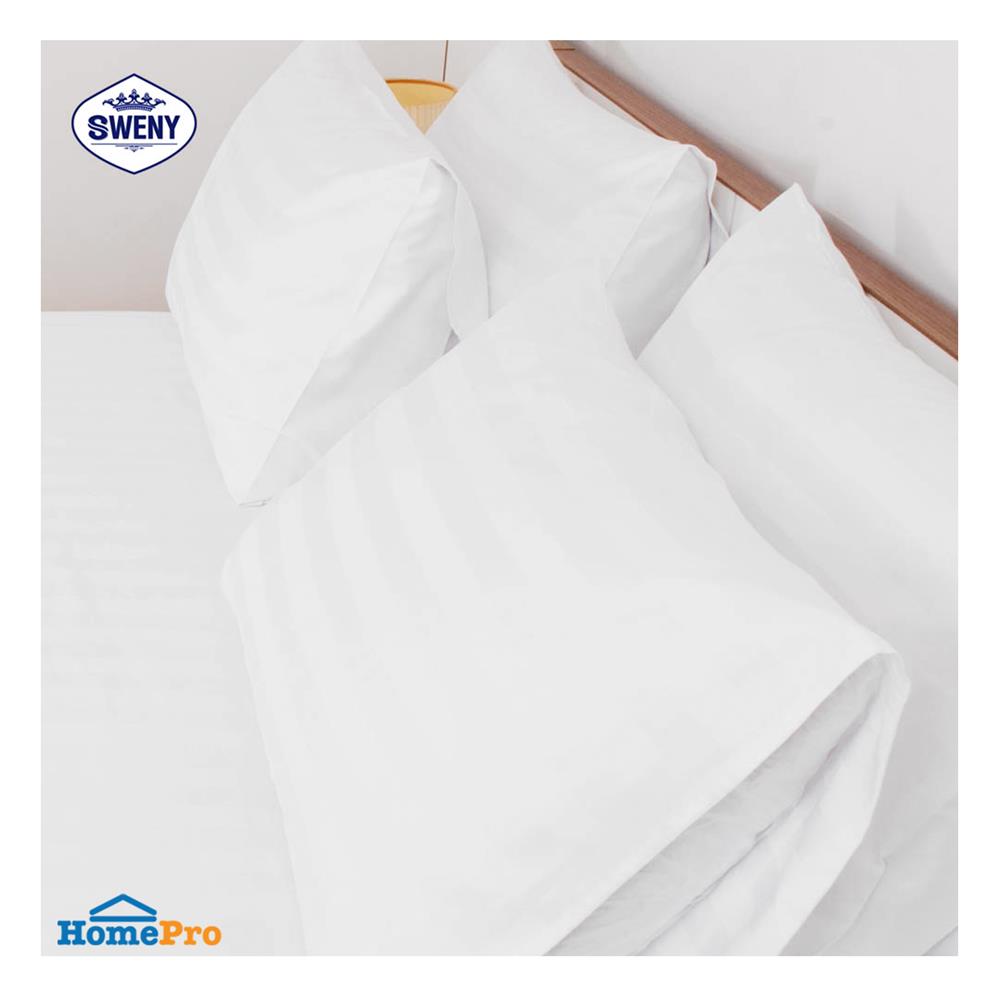 ปลอกหมอนหนุน SWENY HOTEL 250T STRIPE สีขาว