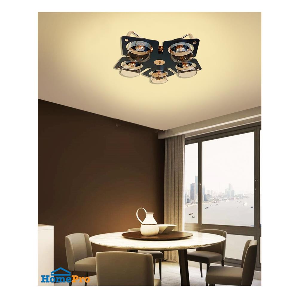 ไฟถาด NEOLIGHT 06592-5 สีทอง/ชา/ดำ 5 หัว