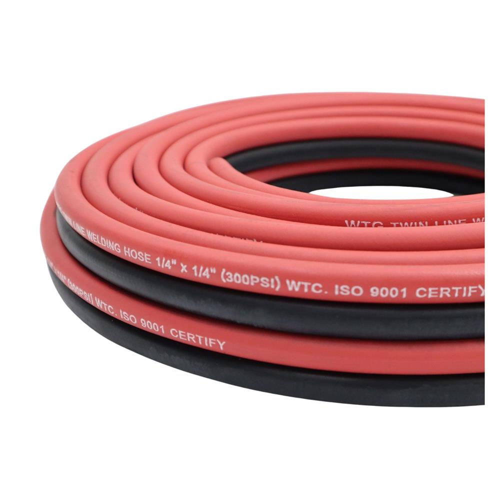 สายลมคู่ KOVET WTG 1/4X10 ม. สีดำ-แดง