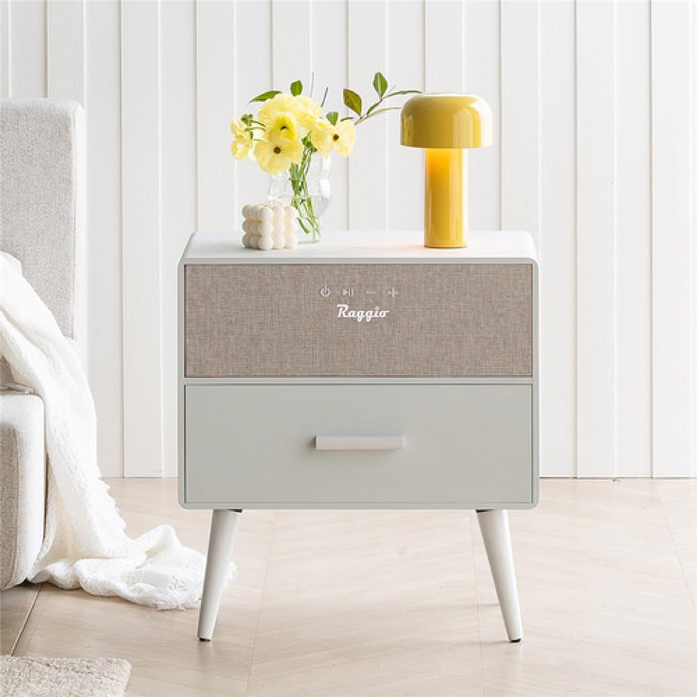 โต๊ะข้างอัจฉริยะ RAGGIO STN-480 สีขาว