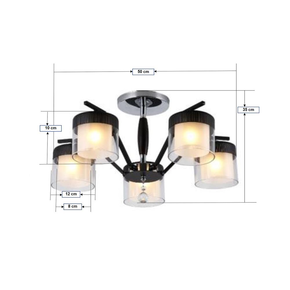 ไฟถาด NEOLIGHT 06462-5 สีดำ/เงิน/ขาว 5 หัว