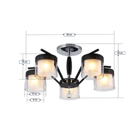 ไฟถาด NEOLIGHT 06462-5 สีดำ/เงิน/ขาว 5 หัว_2