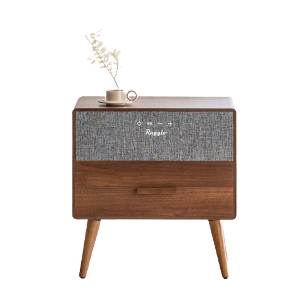 โต๊ะข้างอัจฉริยะ RAGGIO STN-480 สีวอลนัท