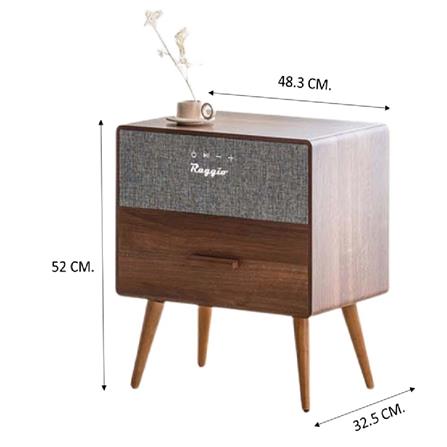 โต๊ะข้างอัจฉริยะ RAGGIO STN-480 สีวอลนัท_5