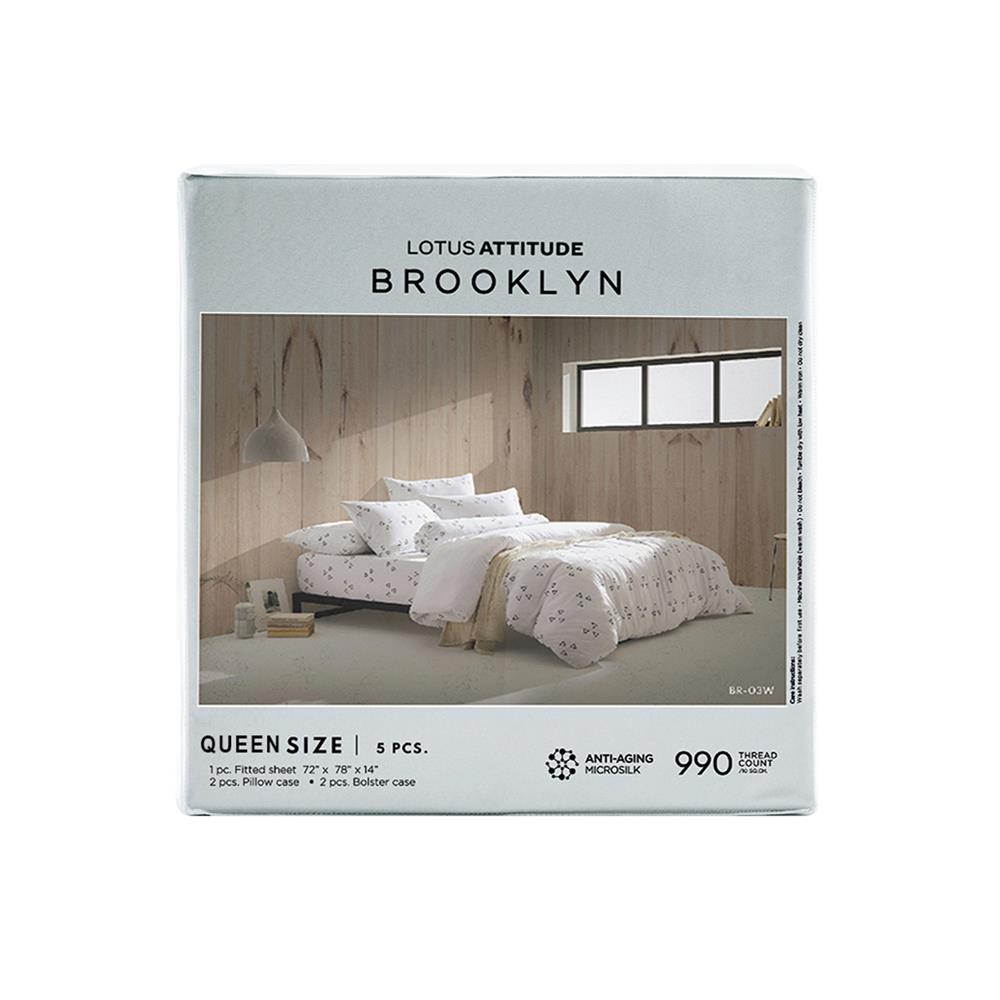 ชุดผ้าปูที่นอน 5 ฟุต 5 ชิ้น LOTUS BROOKLYN BR-03W