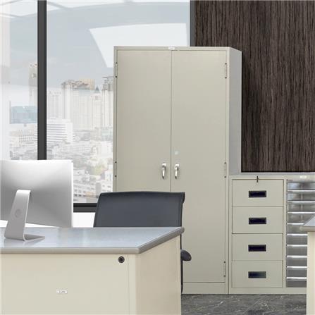 ตู้เหล็กสูง 2 บาน SURE LK-1 สีครีม_3