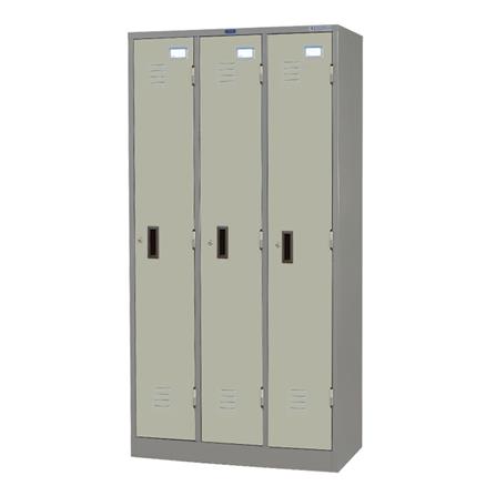 ตู้ล็อกเกอร์ 3 ประตู SURE LK-003 สีเทา/ครีม