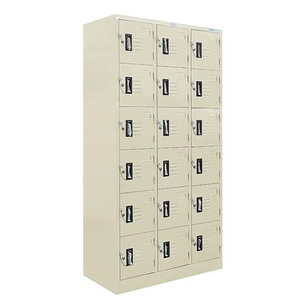 ตู้ล็อกเกอร์ 18 ประตู SURE LK-018 สีครีม_0