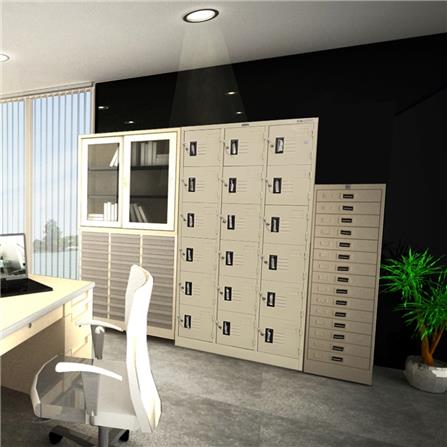 ตู้ล็อกเกอร์ 18 ประตู SURE LK-018 สีครีม_2