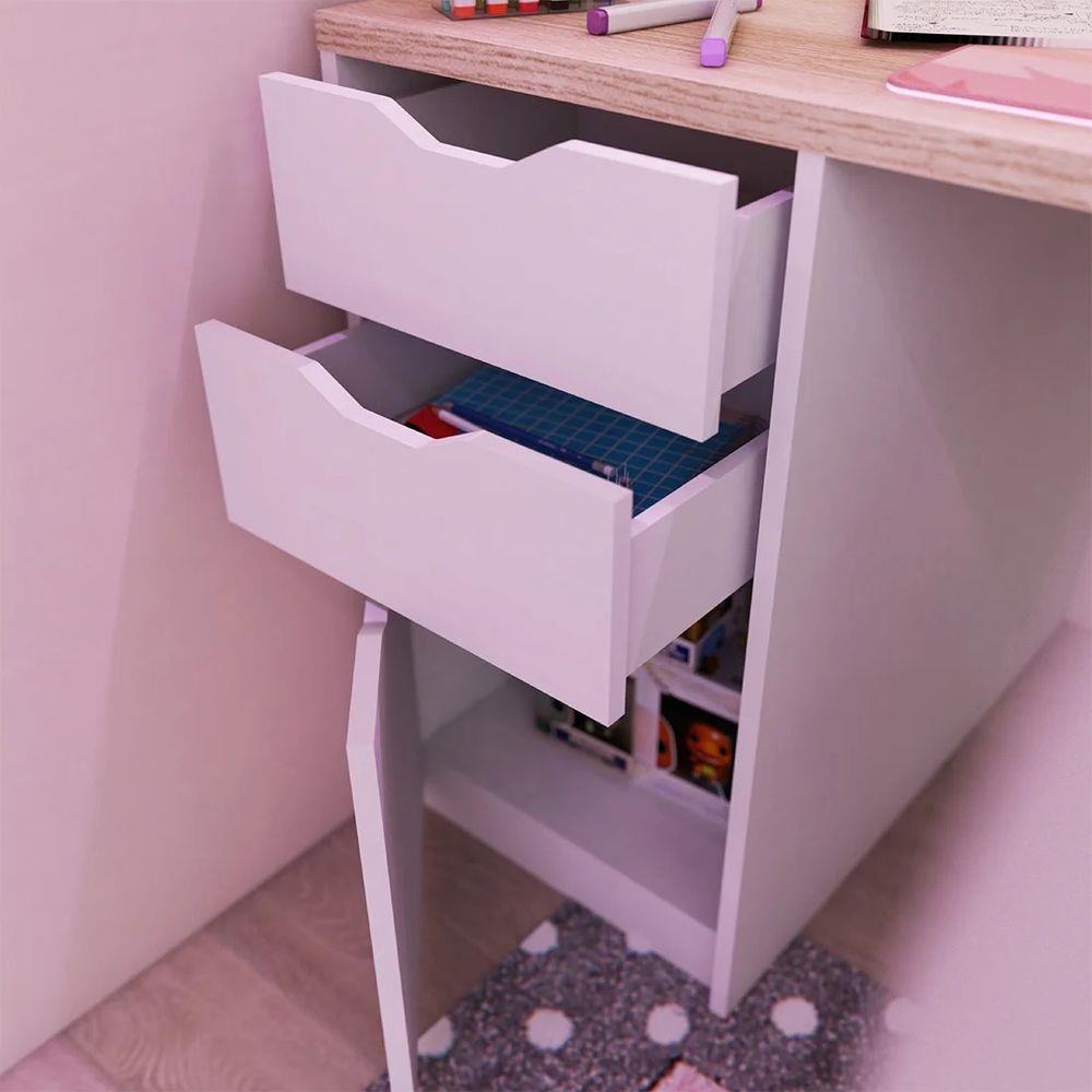 โต๊ะทำงานไม้ KONCEPT KC-PLAY GAMO 19211910 สีลินด์เบิร์กโอ๊ค/ขาว