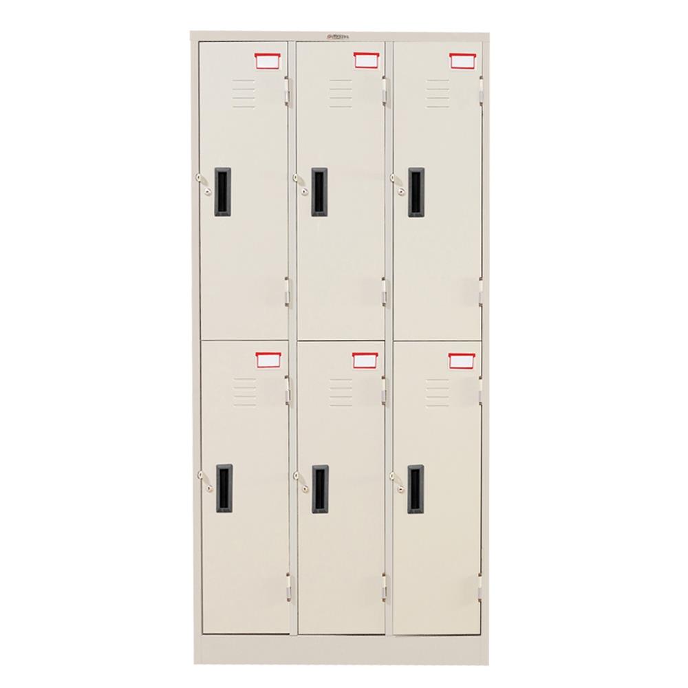 ตู้ล็อกเกอร์ 6 ประตู SURE LK-006 สีครีม
