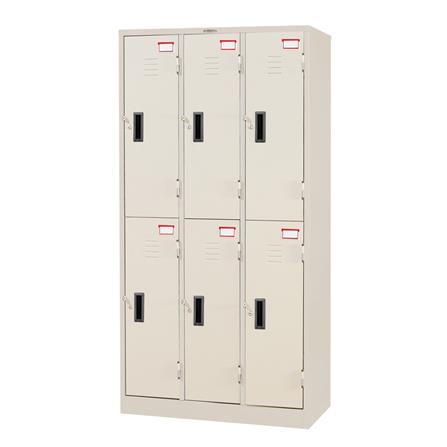 ตู้ล็อกเกอร์ 6 ประตู SURE LK-006 สีครีม