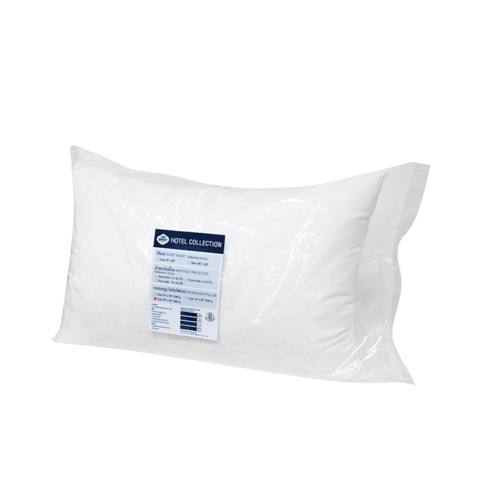 หมอนหนุน ขนเป็ดเทียม SWENY HOTEL 1400G 19x29 นิ้ว สีขาว