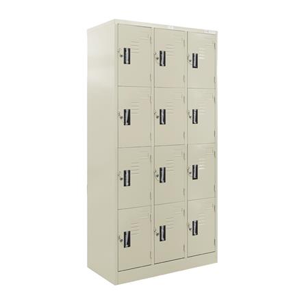 ตู้ล็อกเกอร์ 12 ประตู SURE LK-012 สีครีม_1