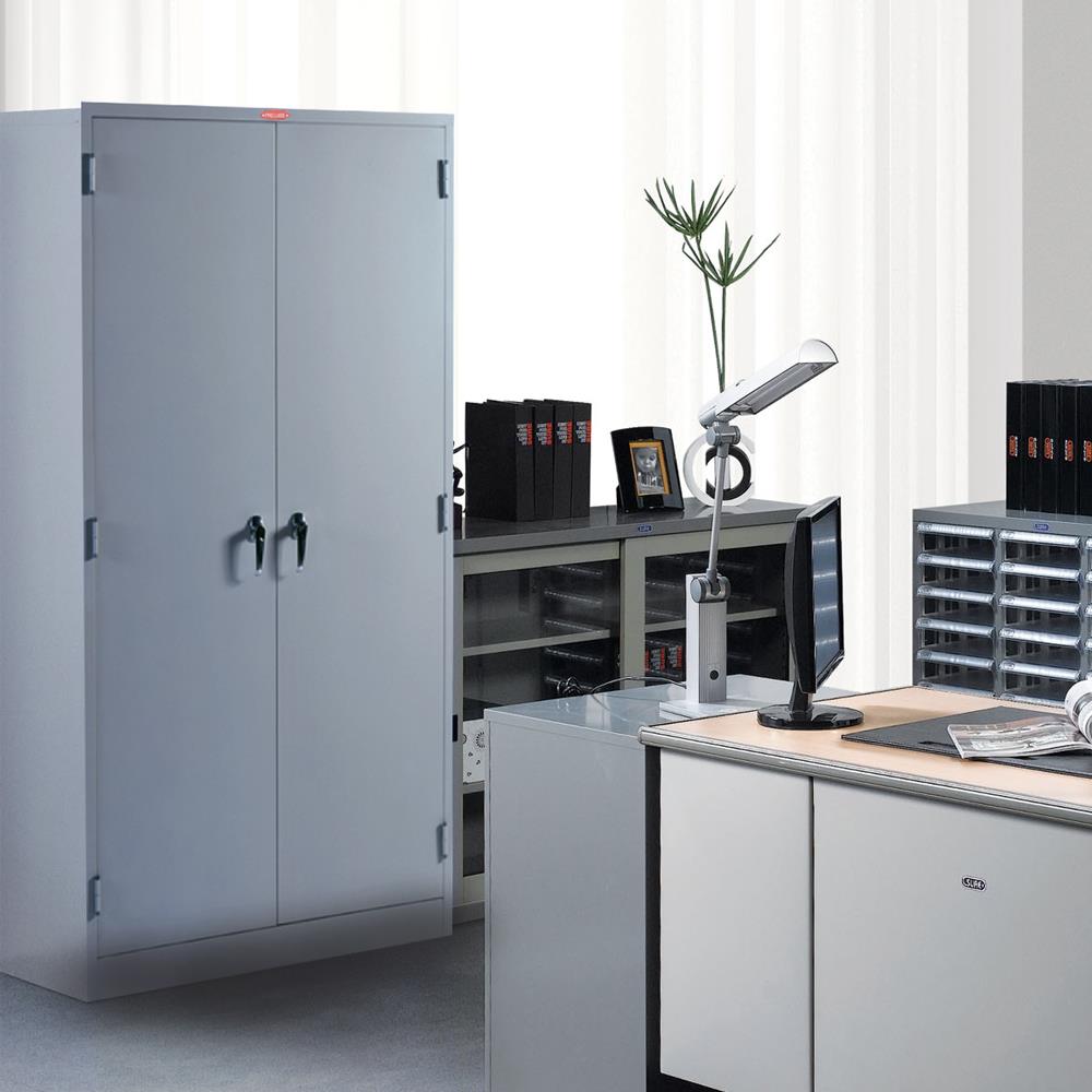 ตู้เหล็กสูง 2 บาน PRELUDE PK-211 สีเทาเข้ม