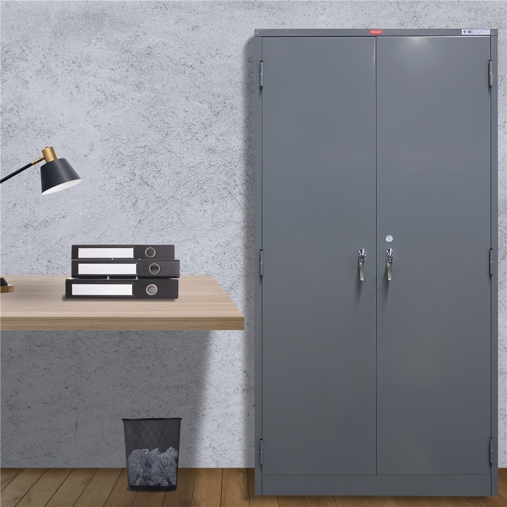ตู้เหล็กสูง 2 บาน PRELUDE PK-211 สีเทาเข้ม