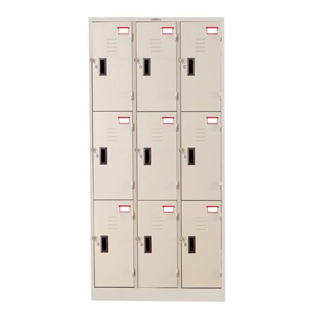 ตู้ล็อกเกอร์ 9 ประตู SURE LK-009 สีครีม_1