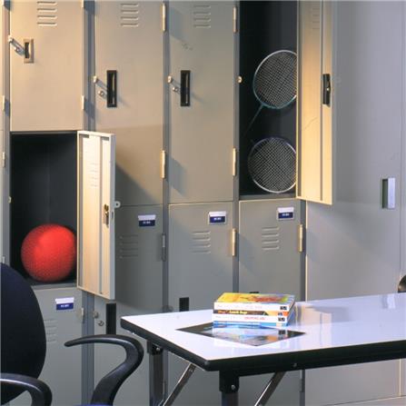 ตู้ล็อกเกอร์ 6 ประตู SURE LK-006 สีเทา/ครีม_4