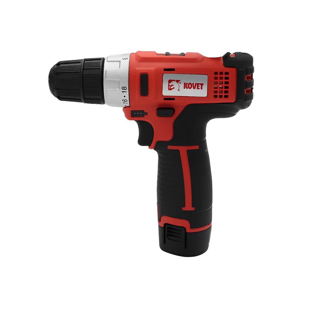 สว่านไร้สาย (พร้อมแบตเตอรี่) KOVET KV-1203D 10 มม. 12 โวลต์
