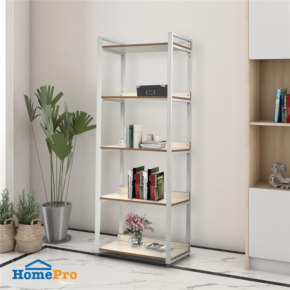 ชั้นวางของโล่ง 5 ชั้น FURDINI ROEL 80 ซม. สีน้ำตาล/ขาว