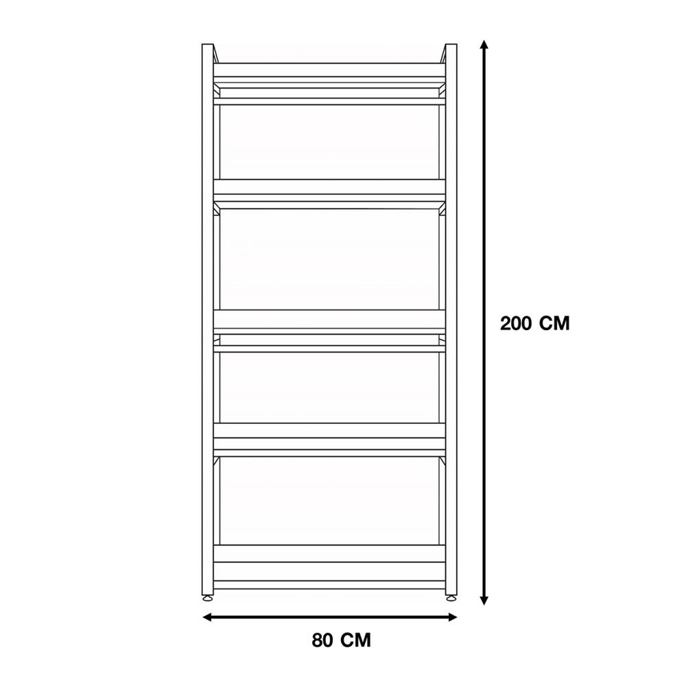 ชั้นวางของโล่ง 5 ชั้น FURDINI ROEL 80 ซม. สีน้ำตาล/ขาว
