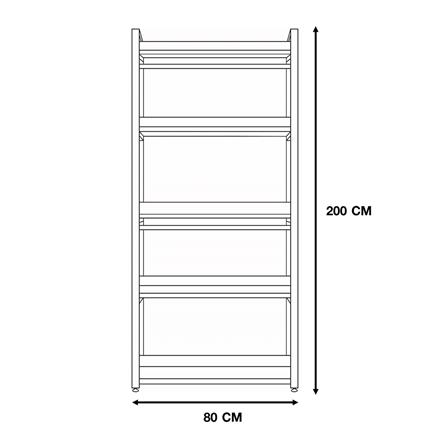 ชั้นวางของโล่ง 5 ชั้น FURDINI ROEL 80 ซม. สีน้ำตาล/ขาว_8
