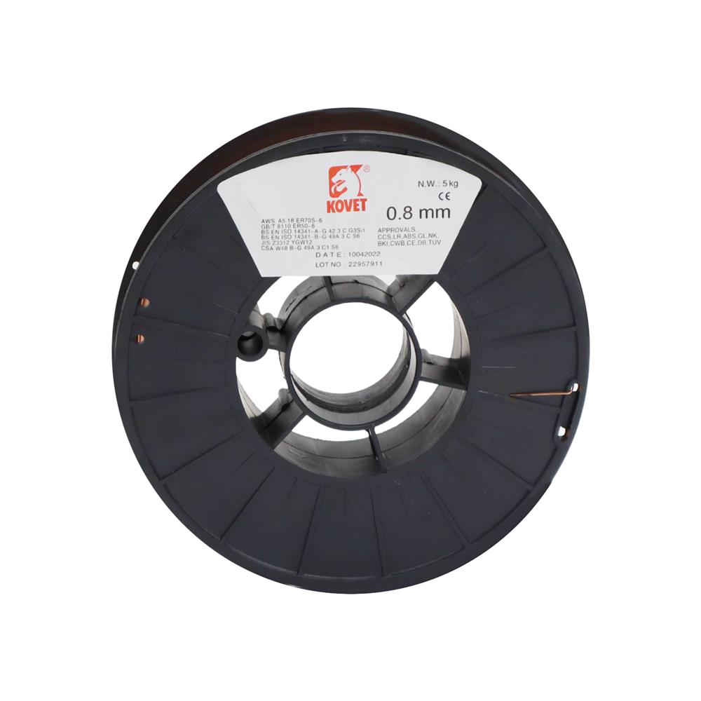 ลวดเชื่อม&nbsp;CO2&nbsp;KOVET&nbsp;ER70S-6 0.8 มม.X 5 กก.
