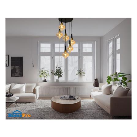 ไฟช่อ SUCCESS D2230-6 สีทอง/ชา/ดำ 6 หัว_2