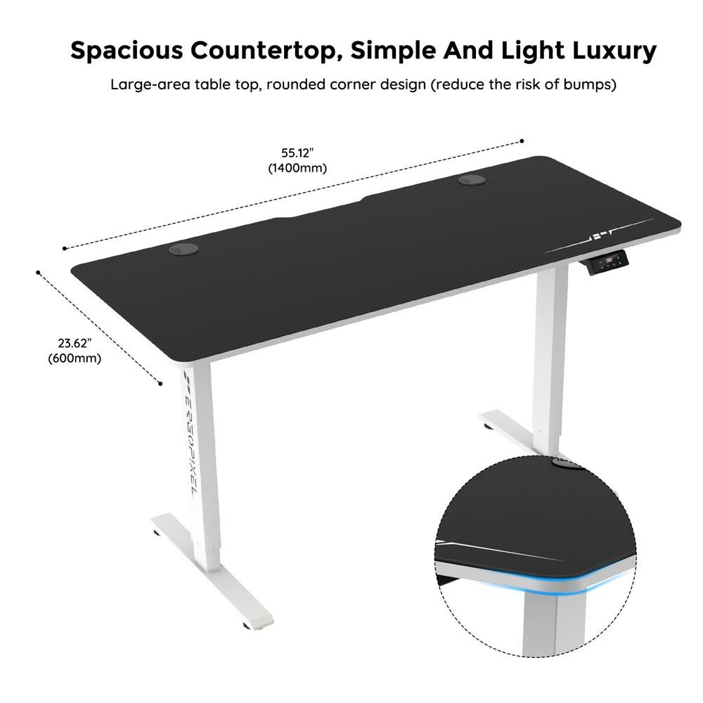 D.I.Y. โต๊ะเกมมิ่งปรับระดับไฟฟ้า ERGOPIXEL ALTURA GD-0008-WH 140 ซม. สีดำ/ขาว