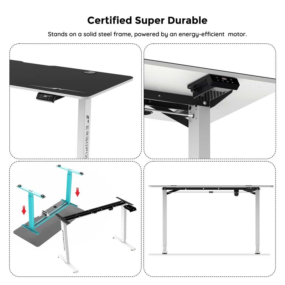 D.I.Y. โต๊ะเกมมิ่งปรับระดับไฟฟ้า ERGOPIXEL ALTURA GD-0008-WH 140 ซม. สีดำ/ขาว