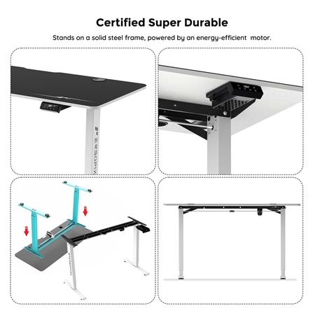 D.I.Y. โต๊ะเกมมิ่งปรับระดับไฟฟ้า ERGOPIXEL ALTURA GD-0008-WH 140 ซม. สีดำ/ขาว_7