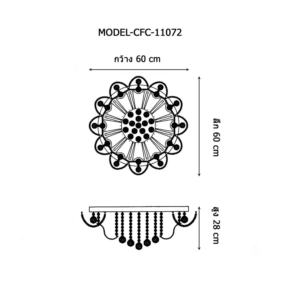 ไฟถาด LED EVL CFC-11072 32 วัตต์ DAYLIGHT/COOL WHITE/WARM WHITE สีขาว/ดำ 1 หัว