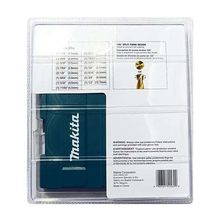 ชุดดอกสว่าน MAKITA HSS-TIN D-70471 18 ชิ้น สีทอง_1