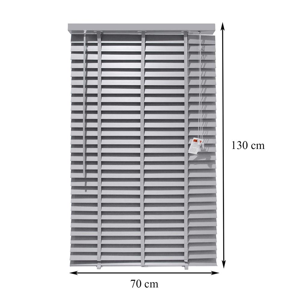 มู่ลี่ PVC HOME LIVING STYLE FAUX WOOD 70X130 ซม. สีเทา