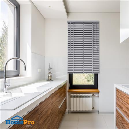 มู่ลี่ PVC HOME LIVING STYLE FAUX WOOD 70X130 ซม. สีเทา_3