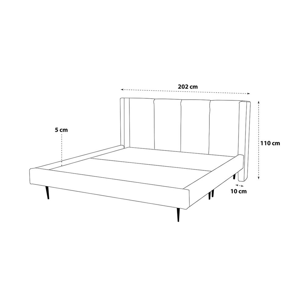 ฐานรองหัวเตียง 6 ฟุต HOME LIVING STYLE OLIVIA สี DARK GREY