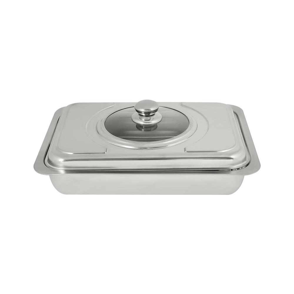 อ่างอาหารพร้อมฝาแก้วกลม V-ONE 40x30 ซม.