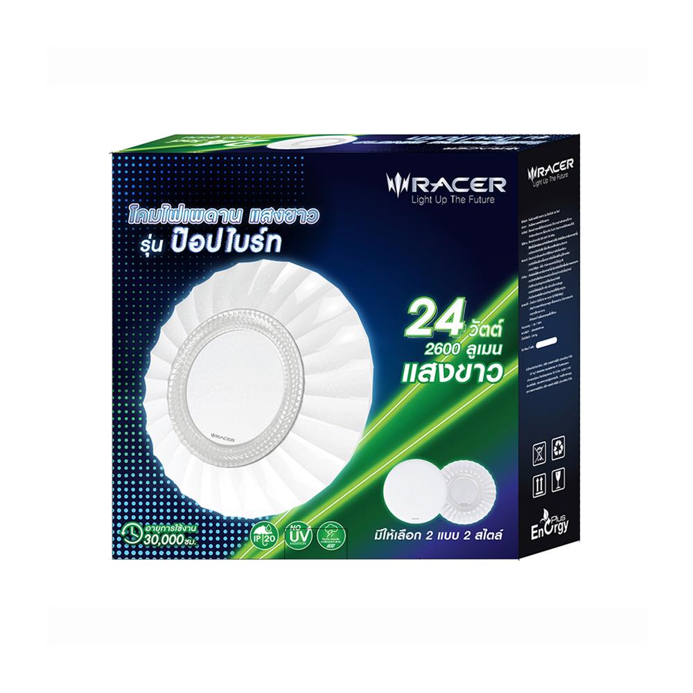 ไฟเพดาน LED RACER POP BRIGHT PB01 14 นิ้ว 24 วัตต์ DAYLIGHT สีขาว