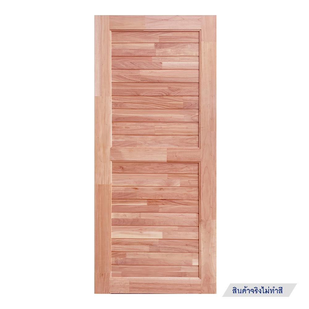 ประตูไม้ดูริโอ MODERN DOORS CE-25 ลวดลาย 80X200 ซม. สีธรรมชาติ ไม่เจาะลูกบิด