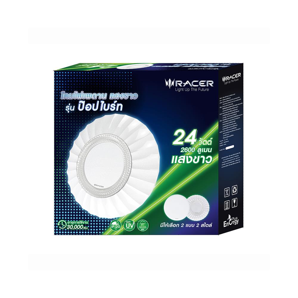 ไฟเพดาน LED RACER POP BRIGHT PB02 14 นิ้ว 24 วัตต์ DAYLIGHT สีขาว